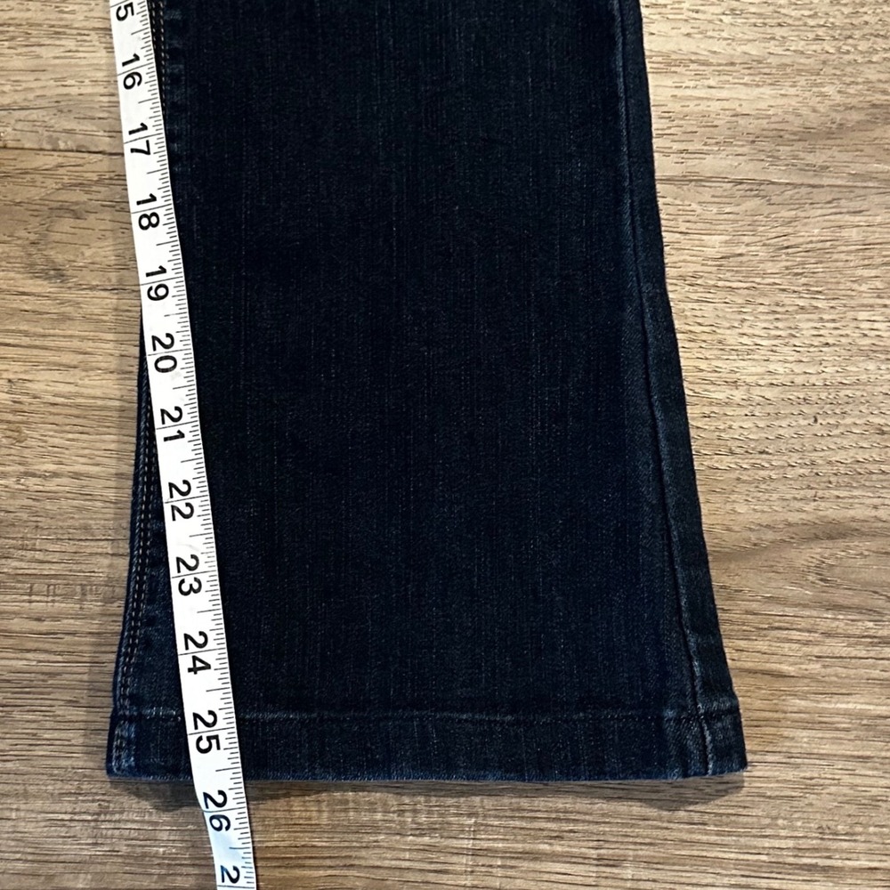White House Black Market Skinny Flare Jeans Dark Indigo Wash Sz 4S Short Petite - Picture 5 of 10